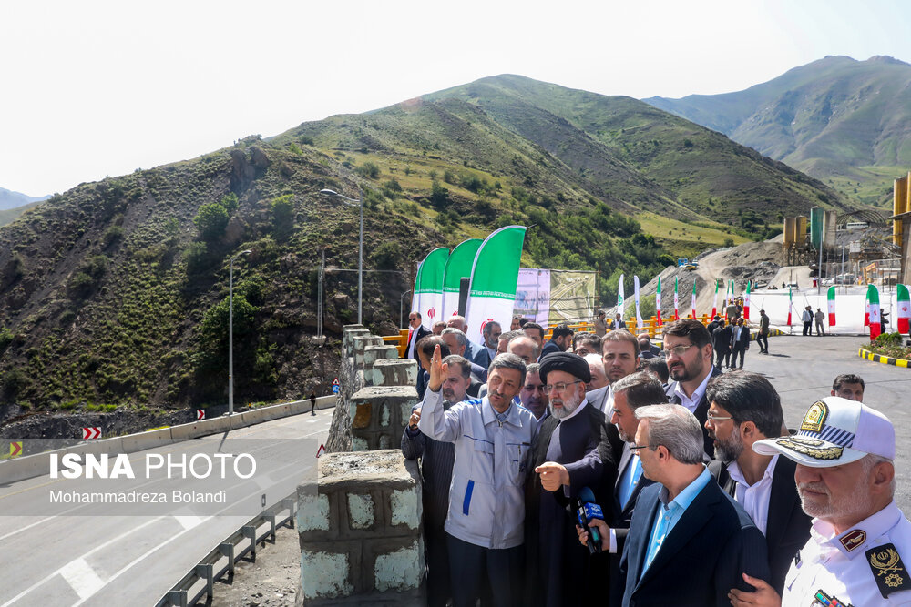 افتتاح مسیر رفت قطعه ۲ آزادراه تهران- شمال با حضور رییس جمهور