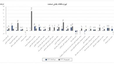 تورم تولیدکننده در بخش صنعت اعلام شد